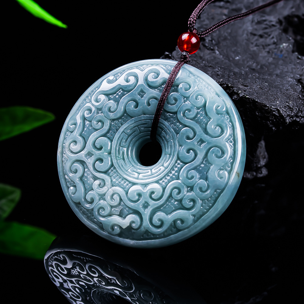 Collier pendentif fleur en jad - Jewelry & Watches Sp Z Oo Janów Lubelski avis et prix