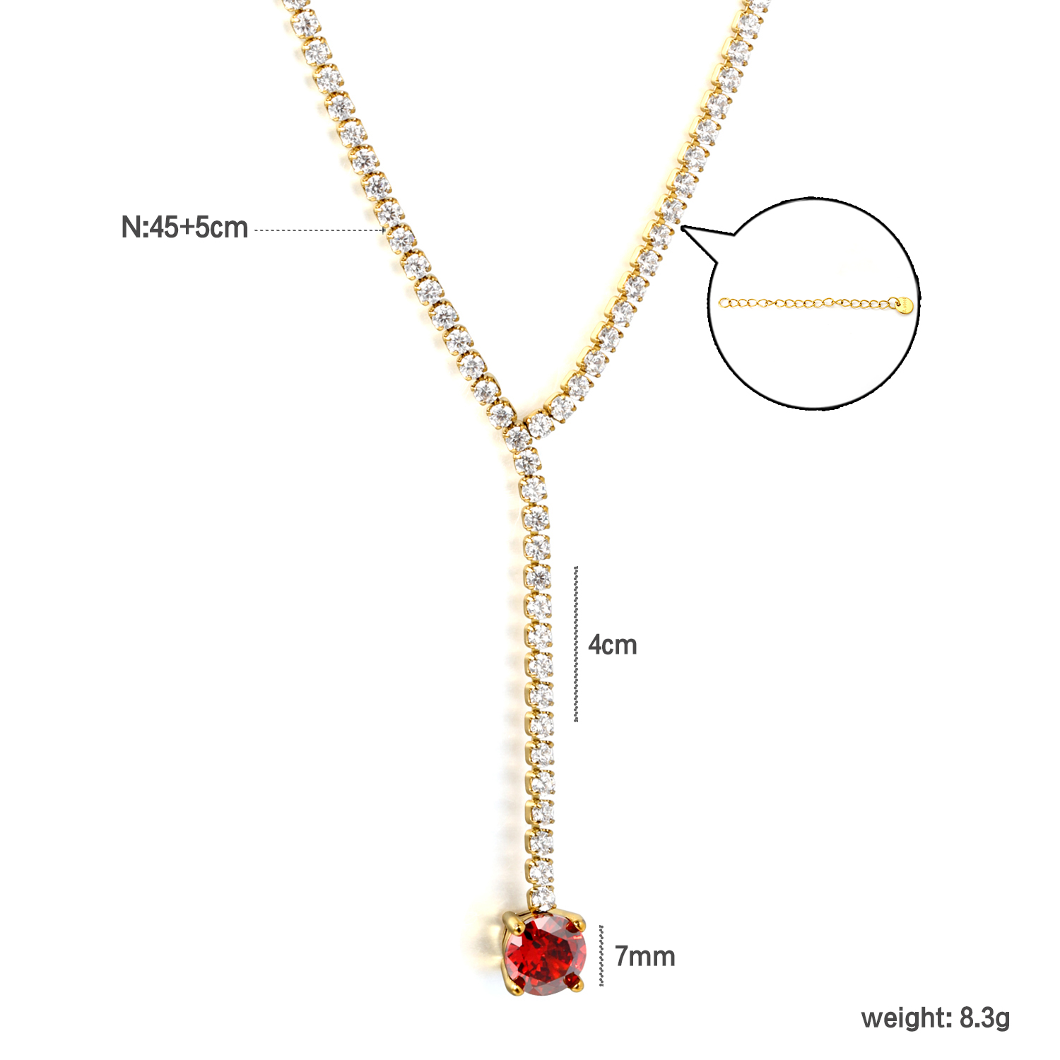 Collier tennis en zircon cubiq - Tennis Bracelet Cubic avis et prix