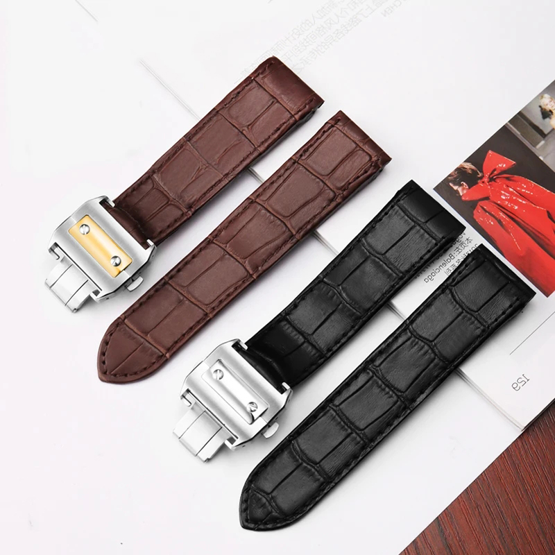 Bracelet de montre en cuir de  - Cartier Watch Santos avis et prix