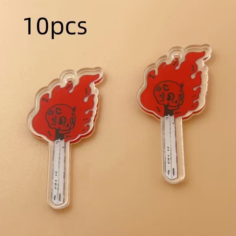 Pendentif tête de mort en acry - Drop Earrings avis et prix