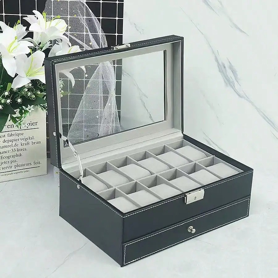 Boîte à montres 12 emplacement - Jewelry Watches For Men avis et prix