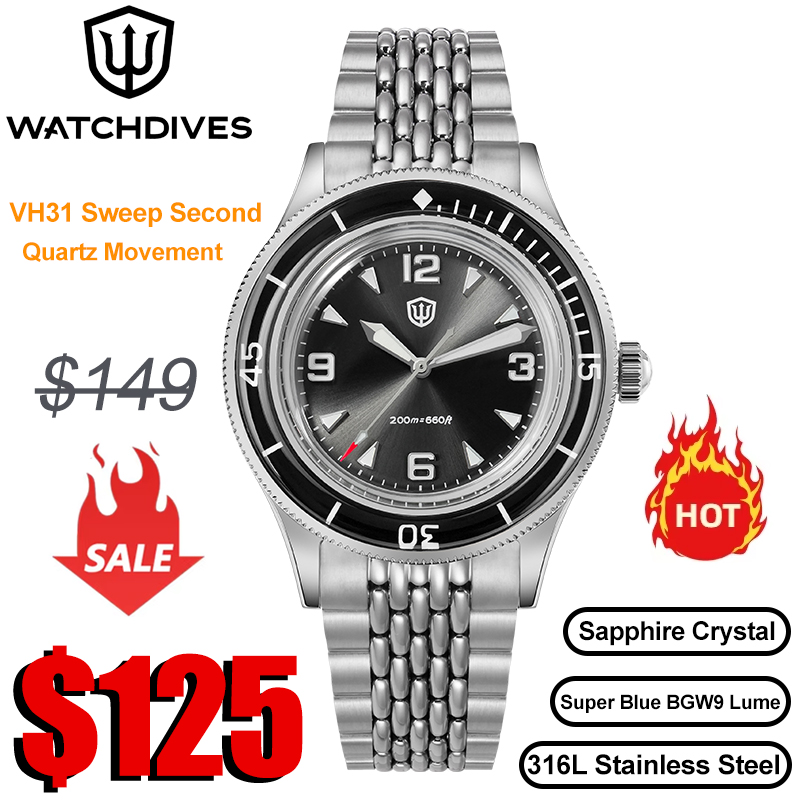 Watchdives WD50Q montres VH31  - Jewelry Watches Vintage avis et prix