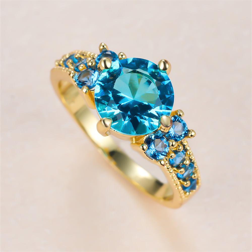 Bagues de fiançailles rondes e - Birthstone Ring Set avis et prix