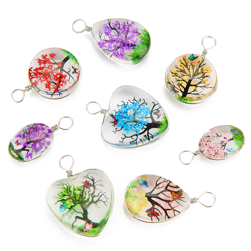5 pièces arbre coloré cristal  - Drop Earrings avis et prix
