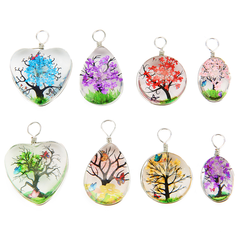5 pièces arbre coloré cristal  - Drop Earrings avis et prix