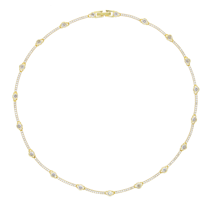 Collier ras du cou chaîne tenn - Tennis Bracelet Cubic avis et prix