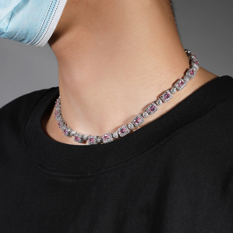 Colliers ras du cou Hip Hop Bl - Tennis Bracelet Cubic avis et prix